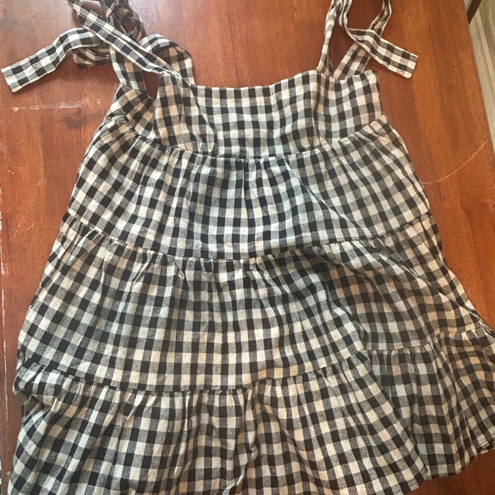 NWOT VRG GRL Checkered Black and White Dress